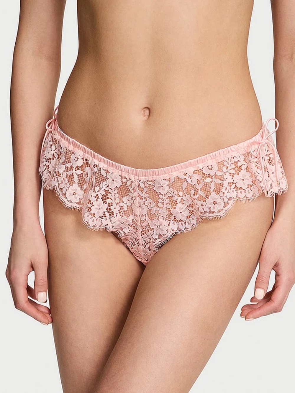 NWT Victoria’s Secret Atelier Lace Cheeky Flutter floral Panty M medium